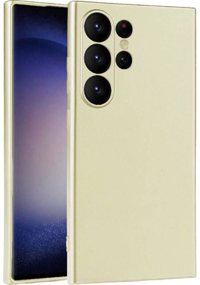 Galaxy S24 Ultra Kılıf Zore Premier Silikon Kapak Gold