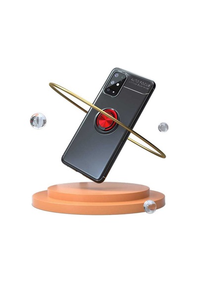 Galaxy S20 Plus Kılıf Zore Ravel Silikon Kapak Siyah-Rose Gold
