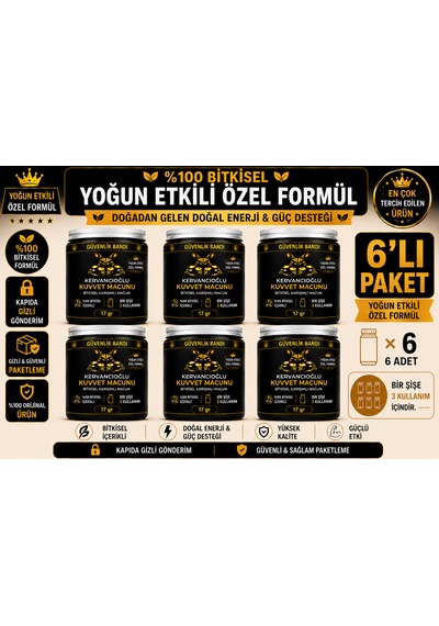 Bitkisel Atom Güç Ve Enerji Macunu & Performans Desteği 17gr X 6 Şişe