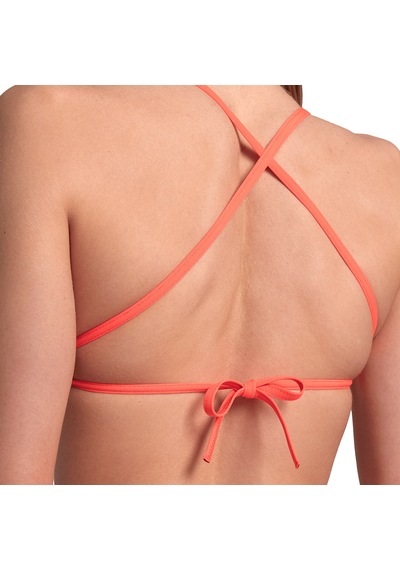 Arena Team Swim Top Tie Back Solid Kadın Pembe Yüzücü Bikini Üstü 004768300