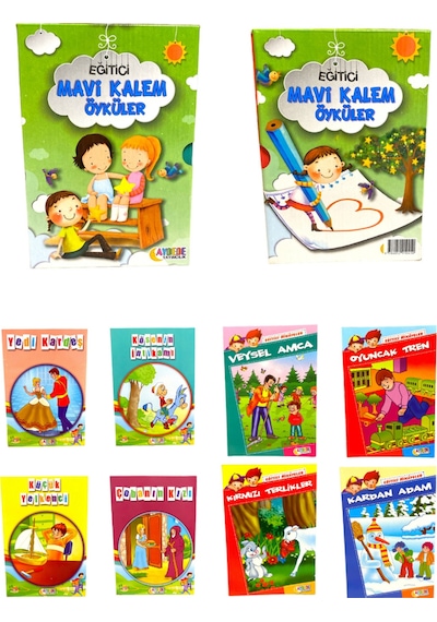 Eğitici Mavi Kalem Öyküler Çocuk Kitapları 8 Kitap