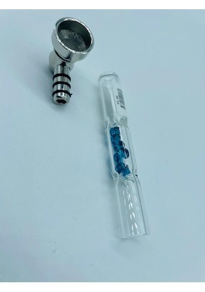 Isıyadayanıklı Metal&cam Pipo 9cm-2parça//pc44