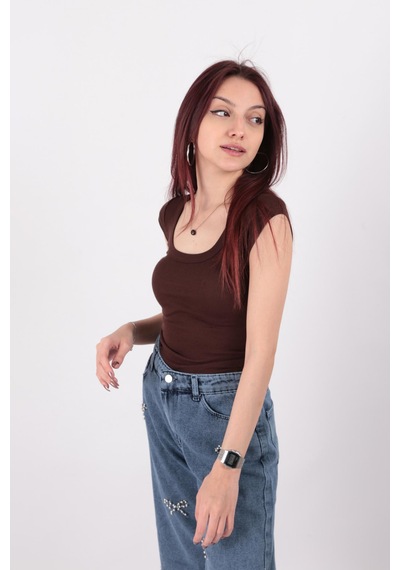 Busem S0016476 Kadın Bluz Acı Kahverengi