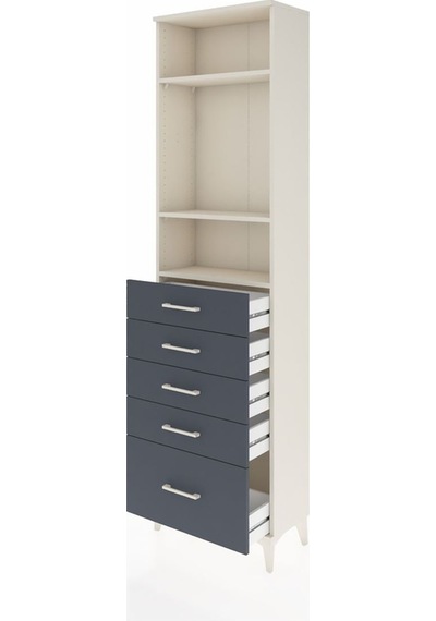 Arges Dolap 3 Raflı 5 Çekmeceli 60x30x221 Aytaşı-antrasit Aytaşı Arges Dolap 3 Raflı 5 Çekmeceli 60x30x221 Aytaşı-antrasit Aytaşı