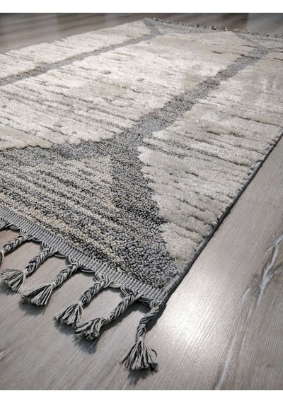 Eko Halı Sydney Sdy01 White Grey Modern Dokulu Halı 120X180 Cm