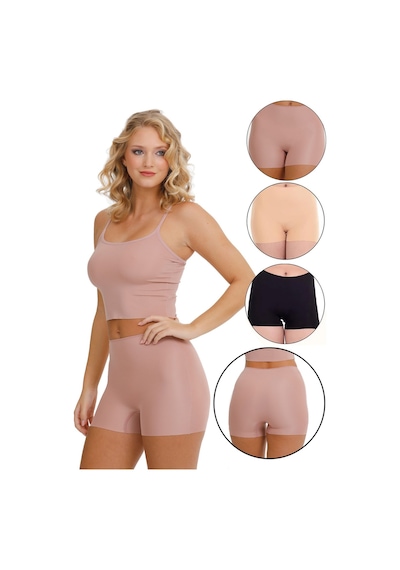 Sensu Lazer Kesim Yüksek Bel Şort 3'lü Set Model-5 Model5