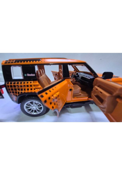 Diecast Model Metal Oyuncak Araba Land Rover Jip Defender Modifiyeli Koleksiyon Jeep 20cm Suv Oranj Diğer