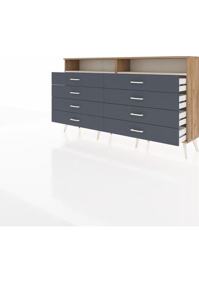 Arges Konsol 2 Raflı 8 Çekmeceli 176x30x99 Çam-aytaşı/antrasit Çam-aytaşı/antrasit Arges Konsol 2 Raflı 8 Çekmeceli 176x30x99 Çam-aytaşı/antrasit Çam-aytaşı/antrasit