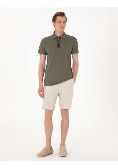 Pierre Cardin Erkek Haki Tişört 50302623-vr027 Haki