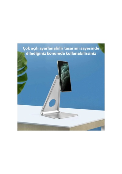 Ally Metal Masa Üstü Standlı Mıknatıslı Tablet Telefon Tutucu- 5775 - Karbul3256-1020