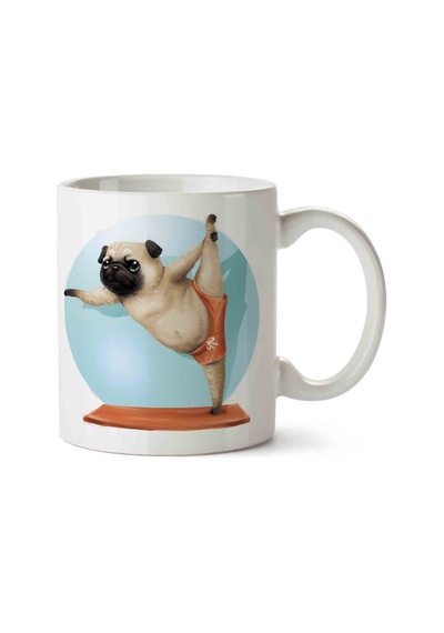 Pug Puppy French Bulldog İki Tarafı Baskılı Kupa Bardak.jpg