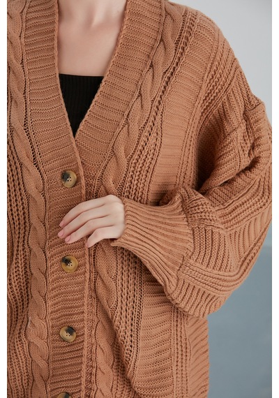 Alisa Kısa Hırka Camel