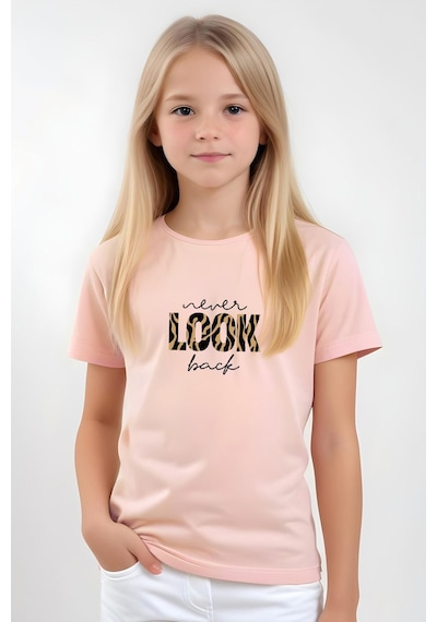 Fyk Kids Kız Çocuk Look Baskılı Tişört Somon