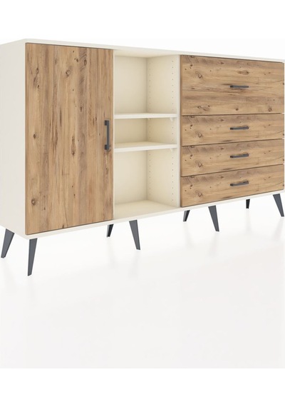 Arges Konsol 4 Raflı 4 Çekmeceli Tek Kapaklı 176x30x99 Aytaşı-çam Atlas Çam - Aytası Arges Konsol 4 Raflı 4 Çekmeceli Tek Kapaklı 176x30x99 Aytaşı-çam Atlas Çam - Aytası