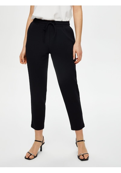 Faik Sönmez Comfort Fit Krep Örme Pantolon B00074-1 B00074-110 Siyah