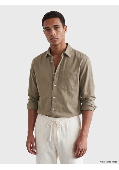 Lcw Vision Haki Regular Fit Gabardin Erkek Gömlek