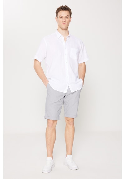 Ac&Co / Altınyıldız Classics Erkek Lacı Beyaz Slim Fit Dar Kesim Pamuklu Beli Bağlamalı Yan Cepli Desenli Şort Lacı Beyaz Lacivert - Beyaz Ac&Co / Altınyıldız Classics Erkek Lacı Beyaz Slim Fit Dar Kesim Pamuklu Beli Bağlamalı Yan Cepli Desenli Şort Lacı Beyaz Lacivert - Beyaz