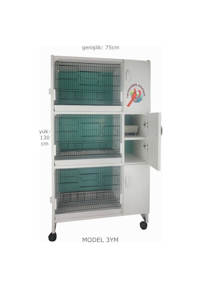 İstanbul Kafes Model 3Y Pvc Kuş Dolabı