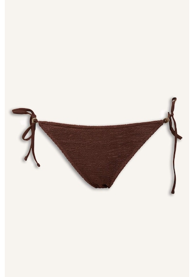 Defacto Regular Fıt Kırışık Dokulu Kahverengi Bikini Alt E0208ax26smbn341 Kahve-bn341