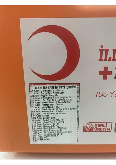 Maxi İş Güvenliği Yönetmeliğine Uygun İş Yeri İlk Yardım Çantası