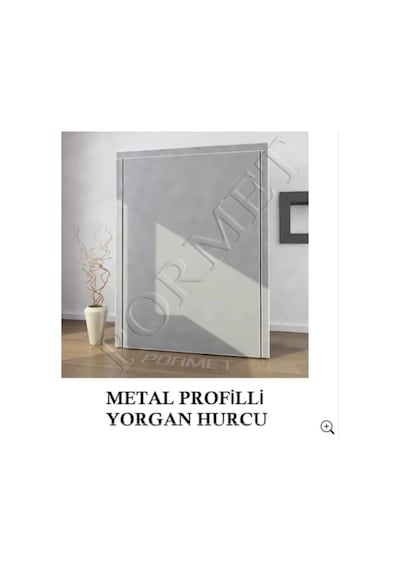 Bymühendisevyaşam Bez Dolap Yorgan Hurcu Metal Profilli Yorgan Hurcu Portatif Bez D (403071873) Gri
