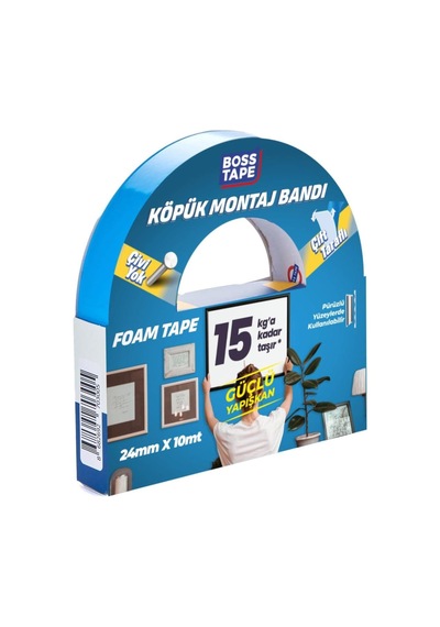 15 Kg Çift Taraflı Köpük Aksesuar Montaj Bandı 24 Mm X 10m