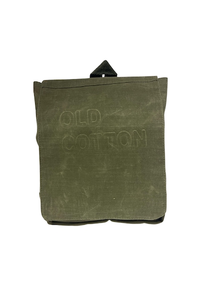 Old Cotton Cargo Vintage Su Geçirmez Kanvas Salaş Unisex Günlük Okul Tablet Sırt Çantası Naoko S 24x30cm Haki