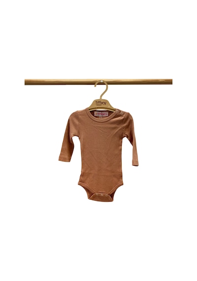 Tiffany Baby & Kids Tiffany Baby Organik Theme Uzun Kol Çıtçıtlı Body 88011 Şeftali