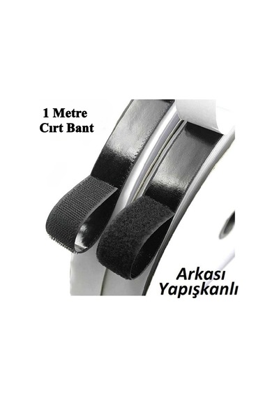 1 Metre Arkası Yapışkanlı Siyah Cırt Cırtlı Bant Amerikan Fermuar