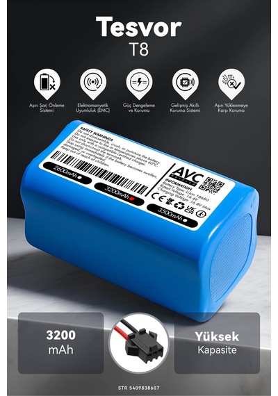 Tesvor T8 3200mah Robot Süpürge Bataryası G.g