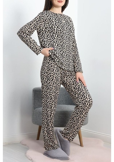 Seka Store Seka Pegasus Alt Üst Aynı Pijama Takımı Leopar - 50749.1048. Çok Renkli