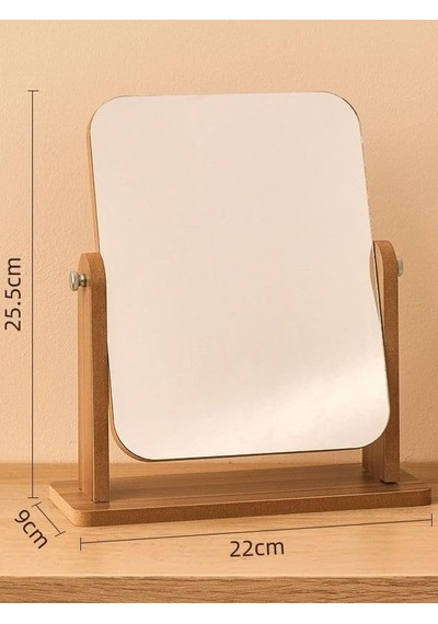 Unichrome El Aynası Masa Aynası Makyaj Aynası Ayarlanabilir Makeup Mirror 17x22cm Açık Bej