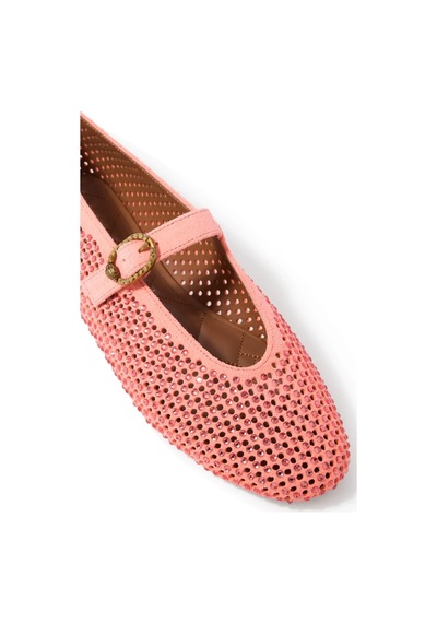 Kurt Geiger Mayfair Süet Kristal Taşlı Lüks Tasarım Kadın Babet Kırmızı
