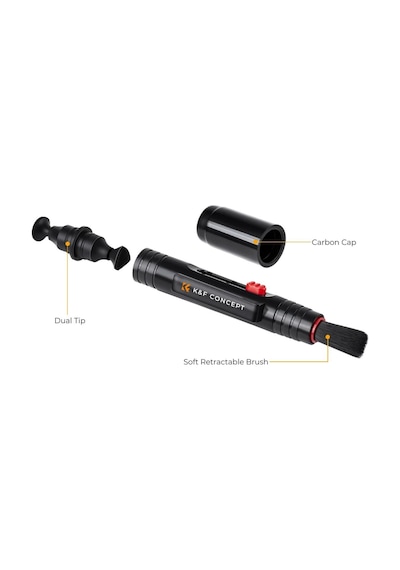 K&f Concept Kf1691 Çift Taraflı Karbon Başlık Lens Temizleme Kalemi