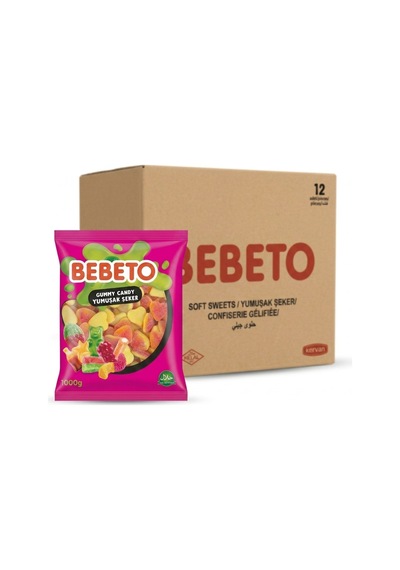 Jelibon 12 Li Paket 1 Kg Şeftali Kalp