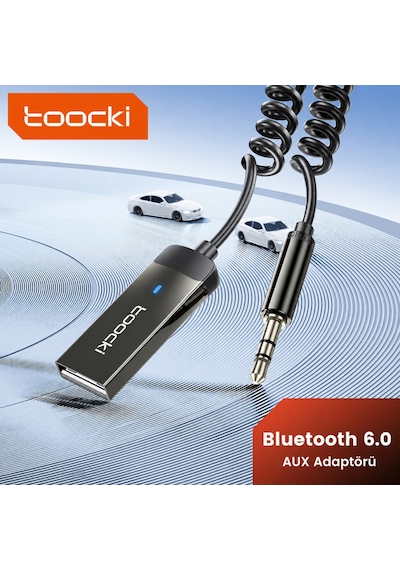 Bluetooth 6.0 Araç Aux Adaptörü Net Ses Ve Gürültü Azaltma 3.5mm Jack Usb Bağlantılı Kablosuz Müzik Alıcısı Ve Eller Serbest Görüşme Bt08