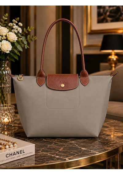 Longchamp Kadın Omuz Çantası L1621 089 Gri