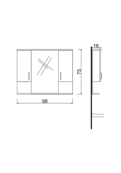 Denko Akyazı 100 Cm Mdf Alize Banyo Dolabı Üst Modül Çok Renkli