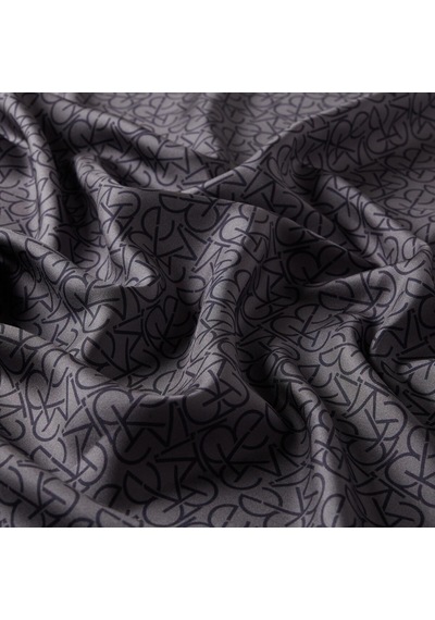 İpekevi Twill İpek Eşarp - Typo Monogram - Violet - Fondöten