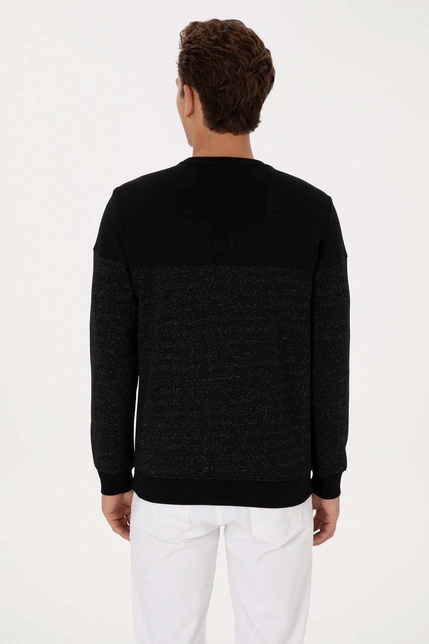 U.S. Polo Assn. Erkek Regular Fit Bisiklet Yaka Siyah Sweatshirt 50316380-VR046