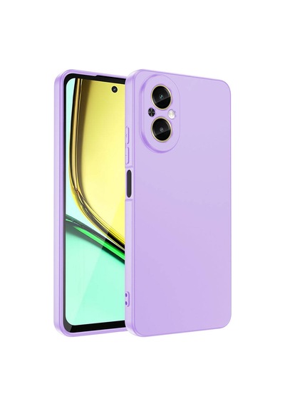 Zore Realme 12 Lite Kılıf Omsy Mara Lansman Kapak - Lila