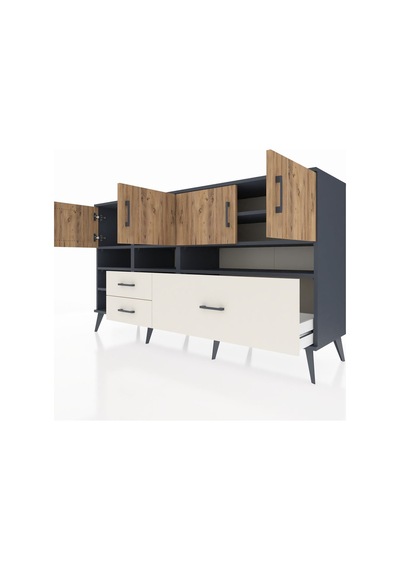 Kronos Konsol 8 Raflı 3 Çekmeceli 4 Kapaklı 176x59x99 Antrasit-ça Antrasit-çam/aytaşı Kronos Konsol 8 Raflı 3 Çekmeceli 4 Kapaklı 176x59x99 Antrasit-ça Antrasit-çam/aytaşı