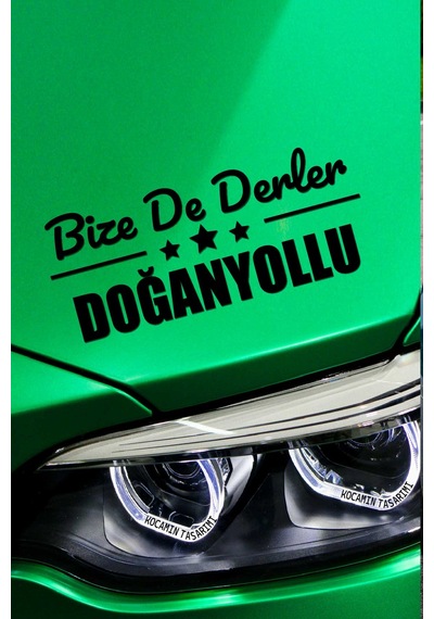 Malatya Doğanyol Klasik Siyah Sticker Malatya Bize De Derler Doğanyollu 40x15 Cm Oto Sticker 40 CM - Siyah