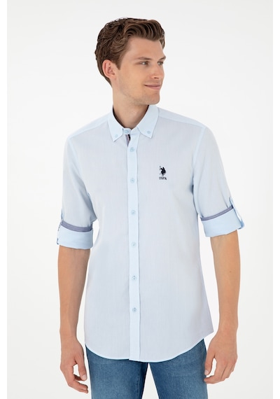 U.s. Polo Assn. Erkek Açık Mavi Gömlek Desenli 50291240-vr003 Açık Mavi