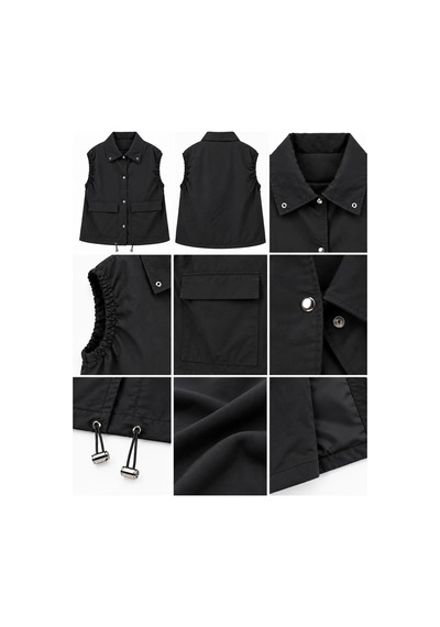 Nazzain Kadın Oversize Yelek Siyah