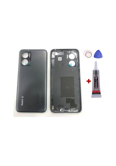 Xiaomi Redmi Note 11e Siyah Arka Kapak Batarya Kapağı Pil Kapağı Yapışkan Ve Sökme Aparatıyla Beraber Full Set Siyah