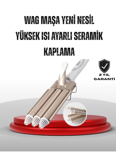 Ayarlanabilir - 634 - Isı Ayarıyla Profesyonel Bukle Maşası Hızlı Ve - Kmrsfres - Nazik Şekillendirme