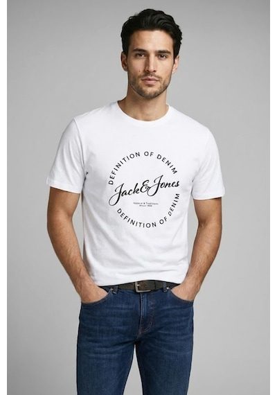 Jack & Jones Jjgrayson Erkek Tişört Beyaz