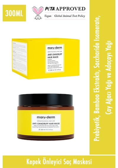 Maruderm Kepeğe Karşı Etkili Saç Maskesi 300 ML
