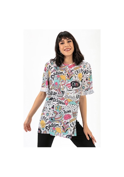 Dijital Baskılı T-Shirt Beyaz